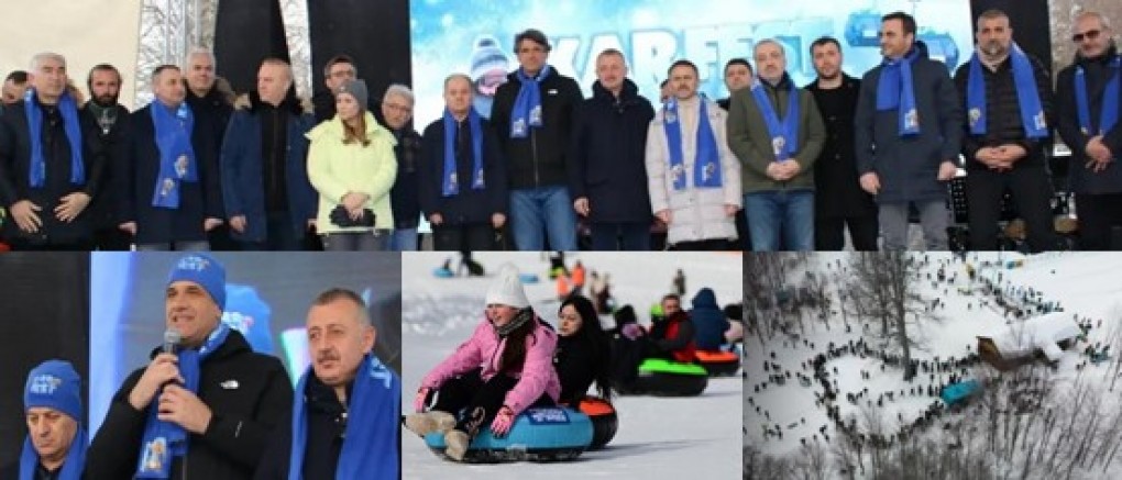 Kartepenin zirvesinde KARFEST 2025 etkinliğinde 14 bin kişi kar keyfinde